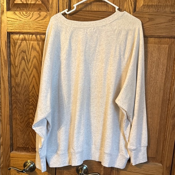 Heathered Cream Sweatshirt with Colorful Stripes - Picture 4 of 5